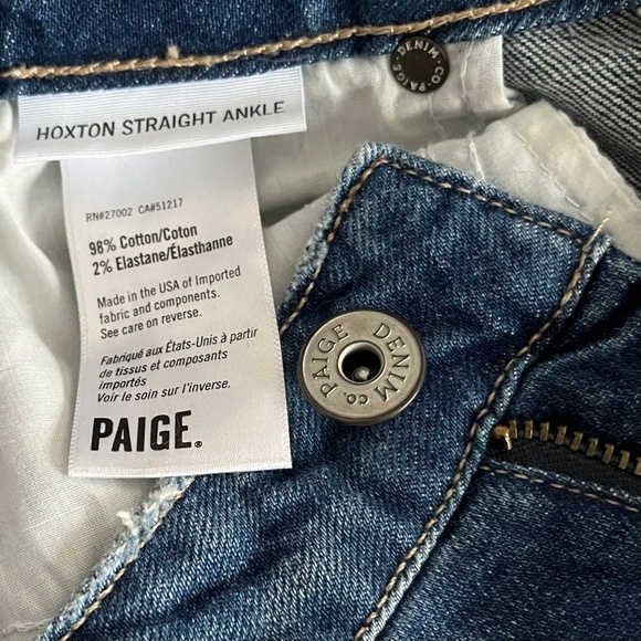 Paige Hoxton Straight Ankle Jeans – Size 29 - Picture 5 of 5